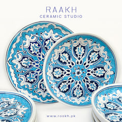 Teal Tranquility Round Serving Bowl