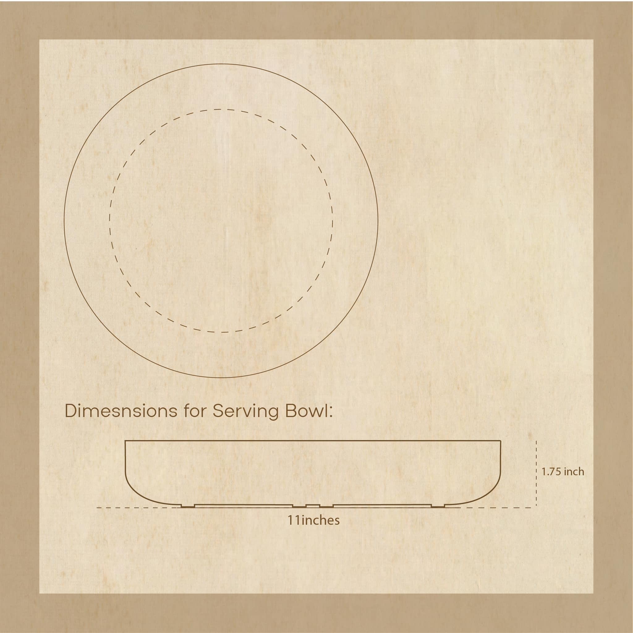 Teal Tranquility Round Serving Bowl